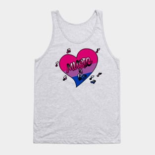 Music is life - Bisexual heart Tank Top